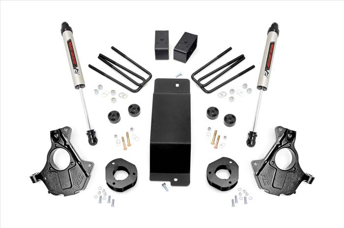 3.5 Inch Suspension Lift Knuckle Kit w/V2 Monotube 14-18 Silverado/Sierra 1500 4WD Aluminum & Stamped Steel Rough Country