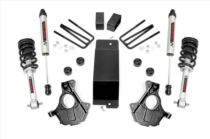 3.5 Inch Suspension Lift Knuckle Kit w/Struts & V2 Monotube 14-18 Silverado/Sierra 1500 4WD Aluminum & Stamped Steel Rough Country