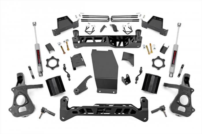 7 Inch Suspension Lift Kit Lifted Struts 14-18 Silverado/Sierra 1500 4WD Aluminum/Stamped Steel Rough Country