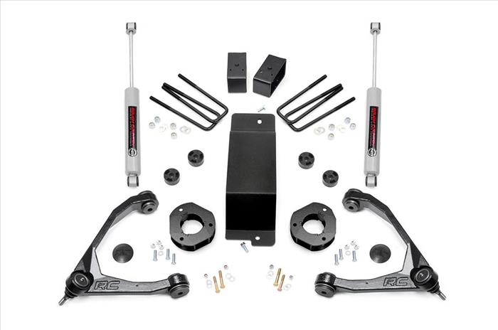 3.5 Inch Suspension Lift Kit w/Forged Upper Control Arms 07-16 Silverado/Sierra 1500 4WD Rough Country
