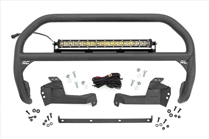 Nudge Bar 20 Inch Chrome Series Single Row LED 2021 Ford Bronco Sport Rough Country