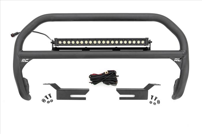 Nudge Bar 20 Inch Black Series DRL Single Row LED 21-22 Ford Bronco 4WD Rough Country