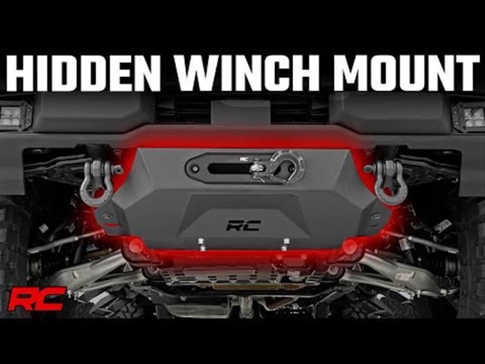 Hidden Winch Mount with 12000S Winch 21-22 Ford Bronco 4WD Rough Country
