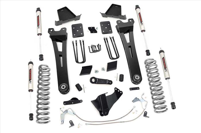 6 Inch Ford Radius Arm Suspension Lift Kit Overload Springs w/V2 Shocks 11-14 F-250 Rough Country