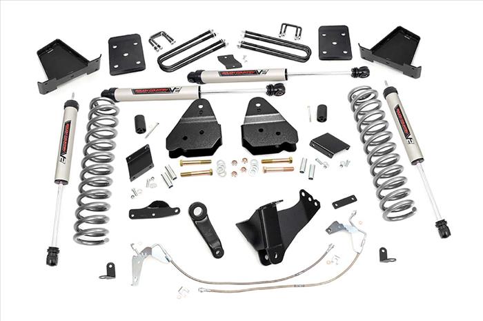 6 Inch Suspension Lift Kit w/V2 Shocks Diesel Overload Springs 15-16 F-250 Super Duty Rough Country