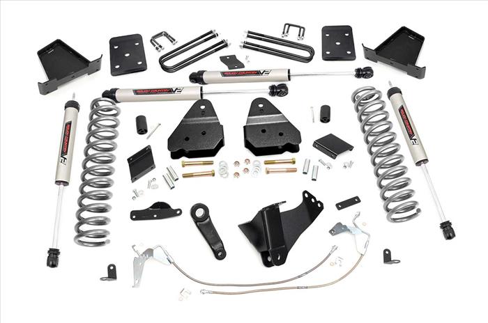 6 Inch Suspension Lift Kit Diesel Rear Overload Springs w/V2 Shocks 11-14 F-250 4WD Rough Country