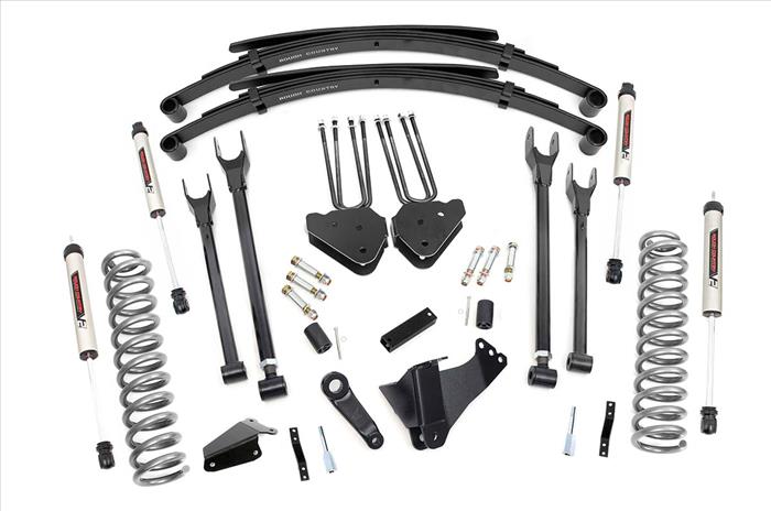 6 Inch Ford 4-Link Suspension Lift System w/V2 Shocks 05-07 F-250/350 4WD Diesel Rough Country