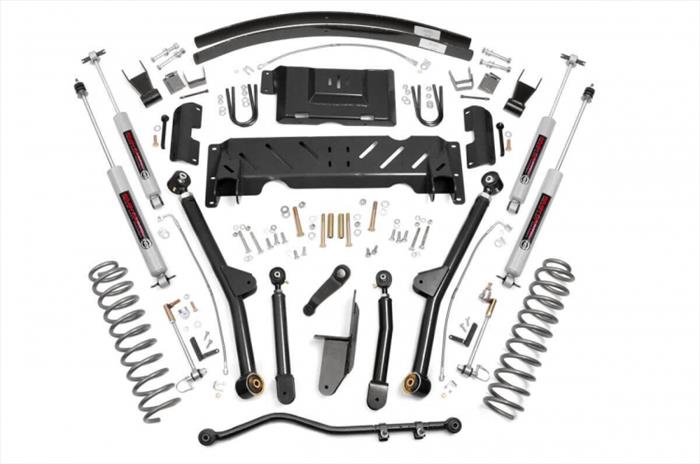 4.5 Inch Jeep Long Arm Suspension Lift System 84-01 XJ Cherokee-2.5L/4.0L/NP242 Rough Country