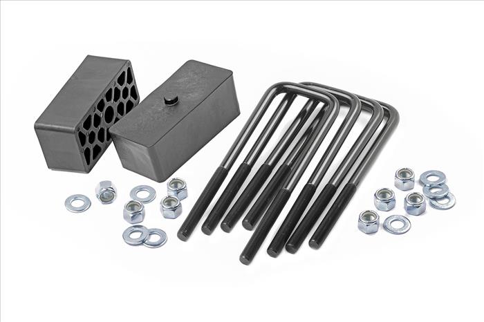 2 Inch Block and U-Bolt Kit 05-22 Toyota Tacoma 2WD/4WD Rough Country