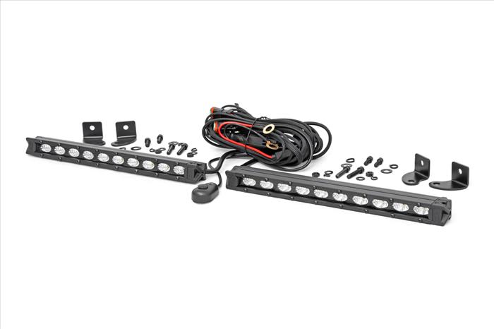 10-Inch Slimline Cree LED Light Bars Pair Black Series Rough Country