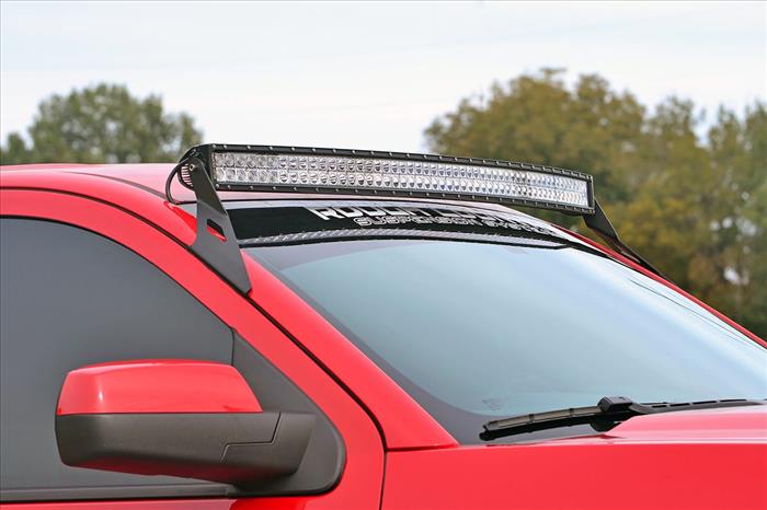 54 Inch Curved LED Light Bar Upper Windshield Mounts 14-18 Silverado/Sierra 1500 Rough Country