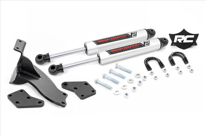 V2 Steering Stabilizer Dual 14-22 Ram 2500 4WD Rough Country