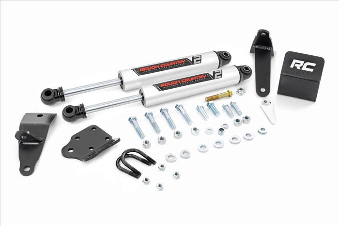 V2 Steering Stabilizer Dual 10-13 Ram 2500/10-12 3500 4WD Rough Country