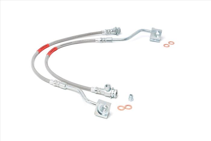 Extended Front Stainless Steel Brake Lines 80-96 F150/Bronco Rough Country