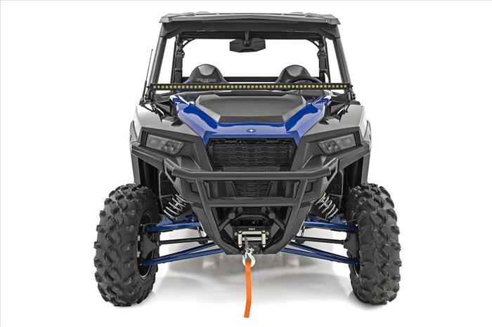 Polaris 50-Inch Single-Row Lower Windshield LED Kit Black Series w/ White DRL 19-20 General Rough Country