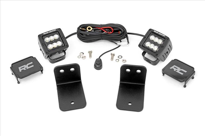Rear Facing LED Kit 2-Inch Black Series with Flood Beam 2020 Intimidator GC1K Rough Country
