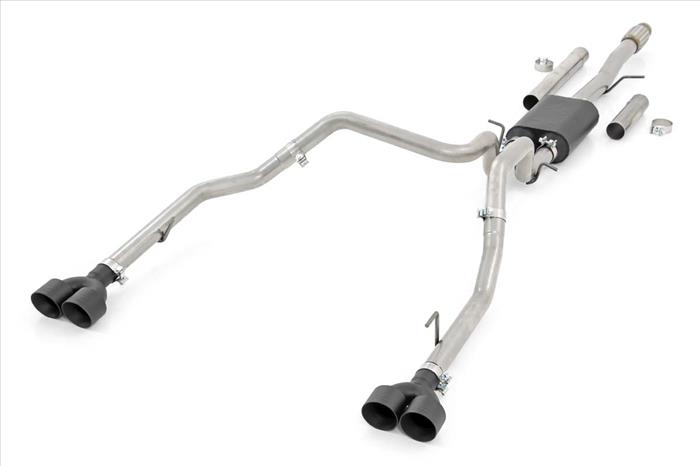 Dual Cat-Back Exhaust System w/ Black Tips 19-21 Chevy/GMC 1500 6.2L Rough Country