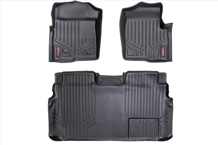 Heavy Duty Floor Mats Front/Rear-11-14 Ford F-150 SuperCrew Cab Rough Country