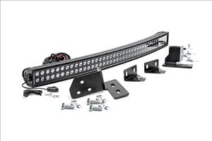 Ford 40 Inch Curved LED Light Bar Bumper Kit Black Series 11-16 F-250 Super Duty Rough Country