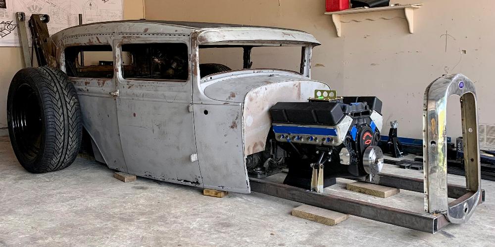 Ford Model A with U.S. Wheel Rat Rod (Series 69) Extended Sizing