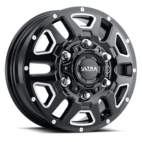 003 AWD Transit Van Wheel - Gloss Black with Milled Accents and Clear Coat