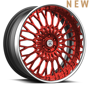 Asanti Wheels - AF891 Red with Chrome Lip 6 lug