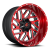 Triton - D691 Brushed Candy Red/Gloss Black/Milled