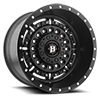 978 Cannon Flat Black Wheel w/ Silver Bolts