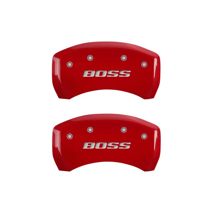  Ford Mustang Caliper Covers: Red, BOSS Logotype