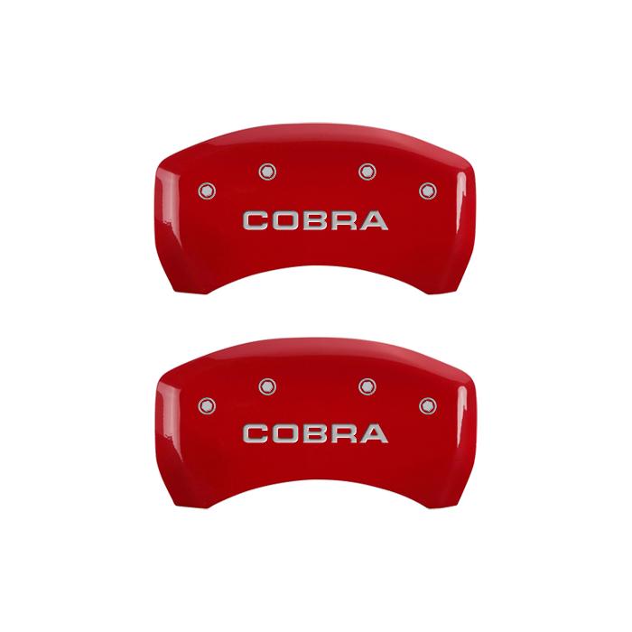  Ford Mustang Caliper Covers: Red, COBRA Logotype