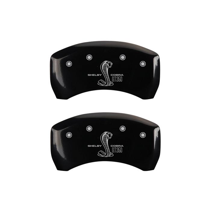  Ford Mustang Caliper Covers: Black, GT350 Shelby Cobra Logotype