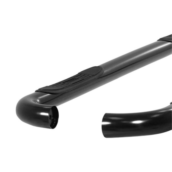 3 in. Round Black Side Bars Ford F-250 F-350