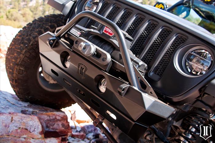 ICON Pro Series ‘18-Up JL / ’20-Up Jeep JT Front Bumper w/Bars & Tabs