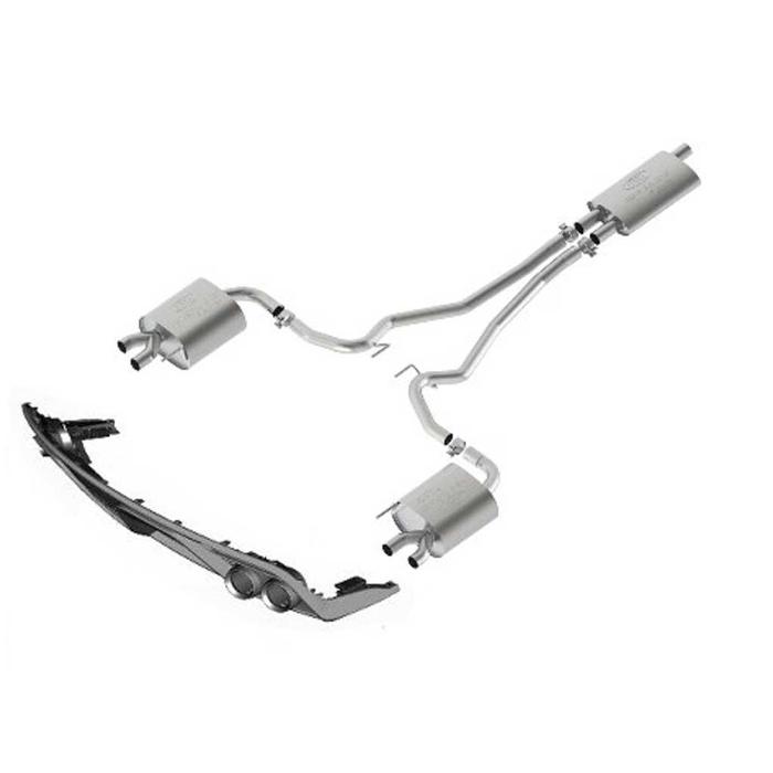 Mustang 2.3L Cat Back EC-Type Exhause System with GT350 Exhaust Tips and Lower Valance