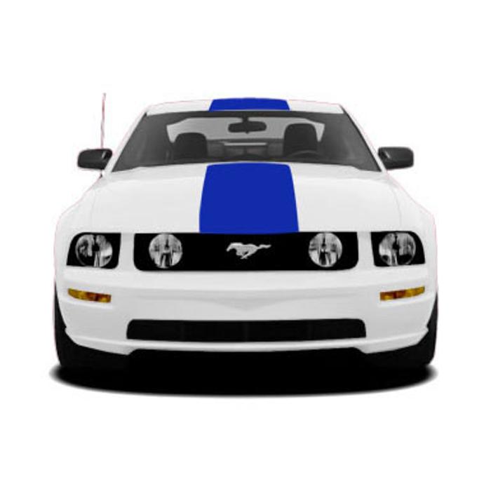 2005-2009 Mustang Racing Stripes, Hood Top 3 w/ ROUSH Hood Scoop 