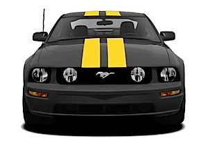 2005-2009 Mustang Racing Stripes, Hood Top Style 4 w/o Hood Scoop 