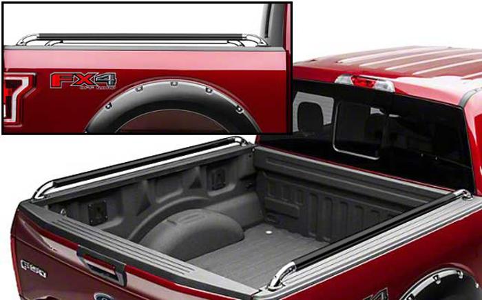 Ford F-150 Bed Rails - Black With Chrome End Caps 2015 - 2018	Ford	F-150 VFL3Z-9955200-B