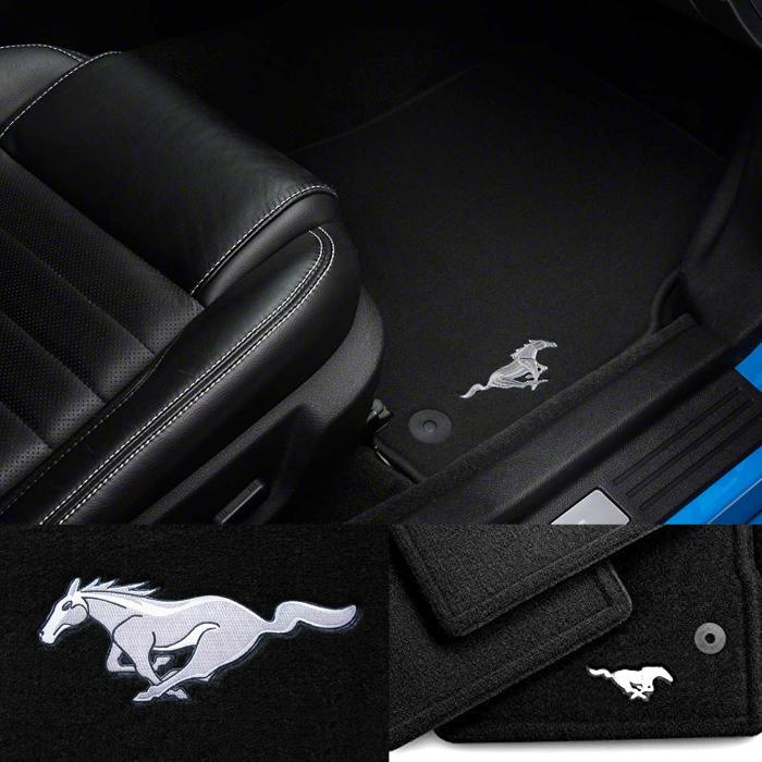 Mustang Floor Mats - Carpeted, Black, 2-Piece Set, w/Pony Logo 2015 - 2018	Ford	Mustang FR3Z-6313086