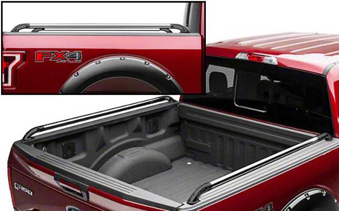 Ford F-150 Bed Rails - Chrome With Black End Caps 2015 - 2018	Ford	F-150 VFL3Z-9955200-D
