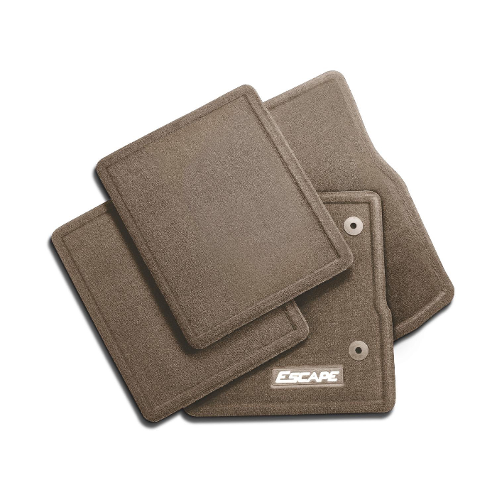 Floor Mats - Carpeted, 4-Piece Set, Med. Light Stone, With Vehicle Logo 2016-2018 Ford Escape FJ5Z-