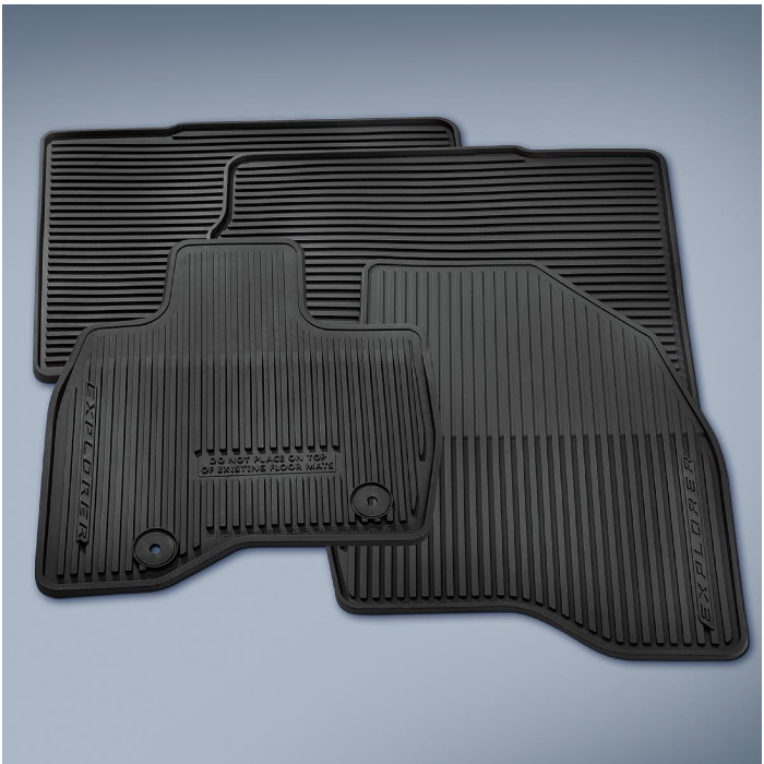 Floor Mats - All-Weather Thermoplastic Rubber, Black 4-Pc. Set 2016-2018 Ford Explorer FB5Z-7813300