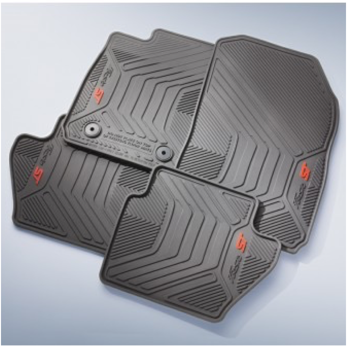 Floor Mats - All Weather Thermoplastic, 4 Piece, Black For ST 2014-2018 Ford Fiesta EE8Z-5413300-AA