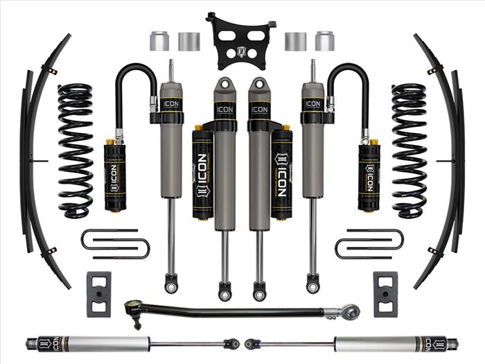Rough Country 7-8" Lift Front Shock Set For Ford Super Duty F-250/F-350 4WD (99-04) – Pair Of 2 Gas Charged Shocks With Bushings