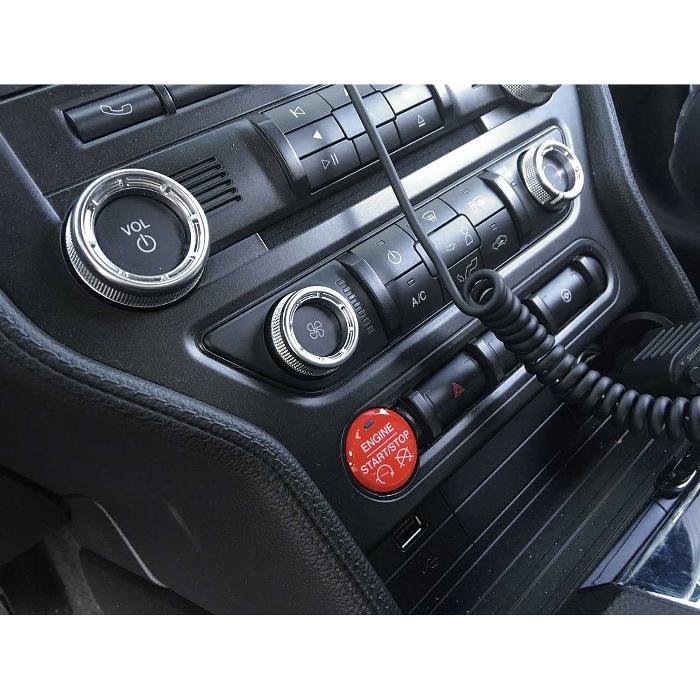 Mustang Red Started Button Installation Kit 2015 - 2018	Ford	Mustang M-10B776-MR 