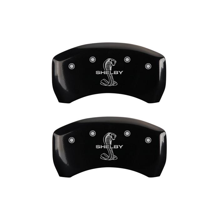  Ford Mustang Caliper Covers: Black, Shelby/Tiffany Snake Engraving