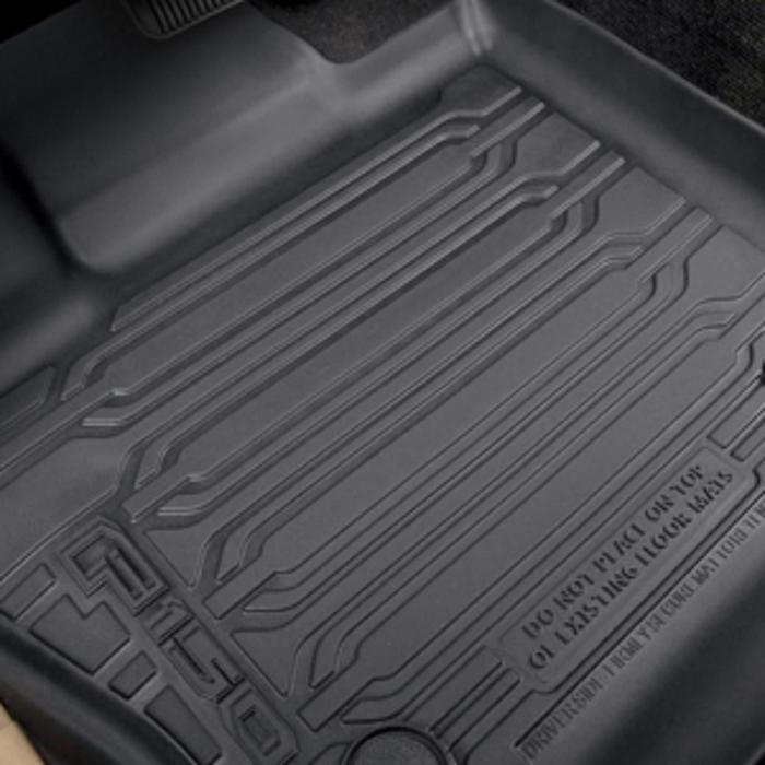 Floor Liner - Tray Style, Ebony, 3-Piece, SuperCrew 2015 - 2018 Ford F-150 HL3Z-1513086-AA