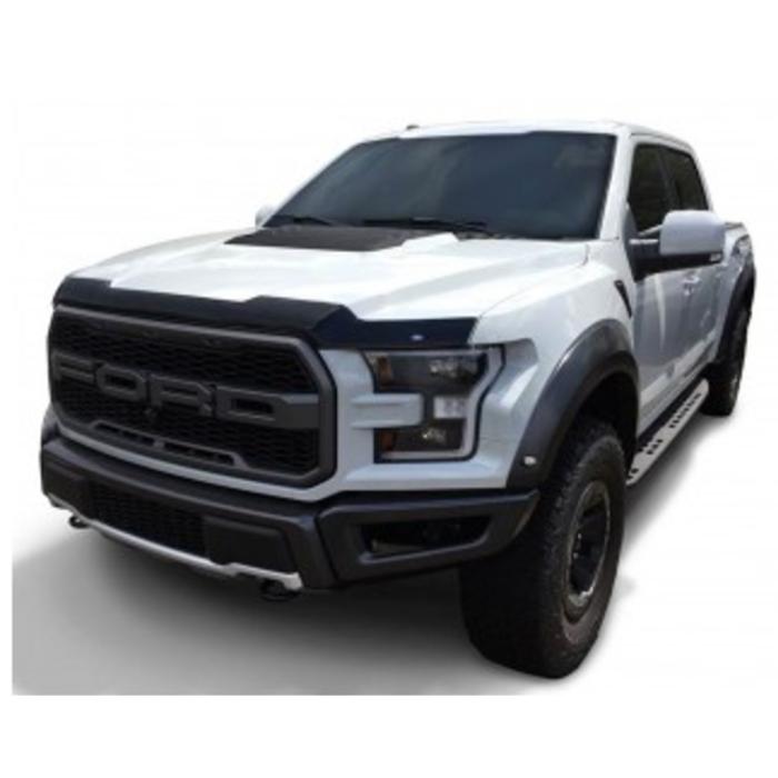 2015-2017 Ford F-150 Hood Protector by Lund - Aeroskin, For Raptor, Smoke