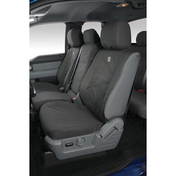 Carhartt Protective Seat Covers by Covercraft, Front Row, 40/20/40, For All Cabs, Gravel 2015 - 2018