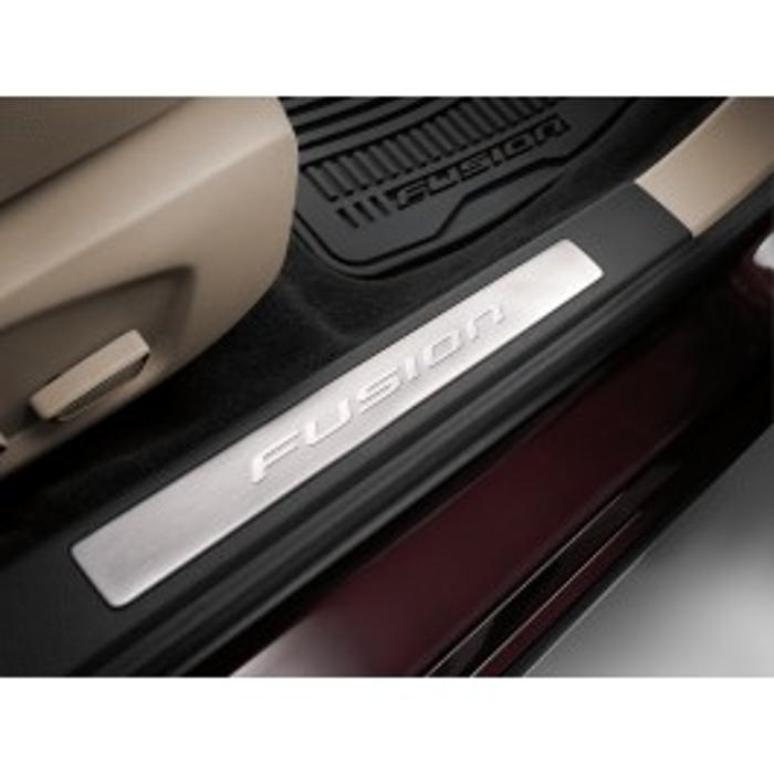 Door Sill Plates - Non Illuminated, Stainless Steel, 2-Piece Kit, Charcoal 2013 - 2018	Ford	Fusion	