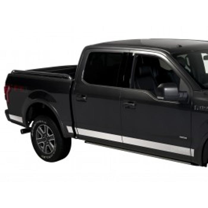 Exterior Trim Kit by Putco® - Stainless Steel Side Molding Kit, Bodyside and Bed, Super Cab Cab, 6.5